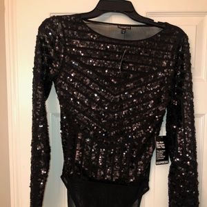 Express NWT Sequin Bodysuit